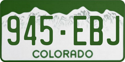 CO license plate 945EBJ