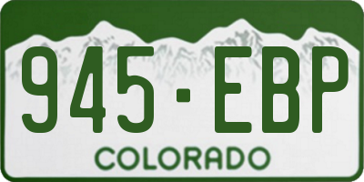 CO license plate 945EBP