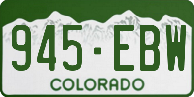 CO license plate 945EBW