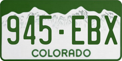 CO license plate 945EBX