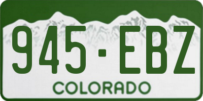 CO license plate 945EBZ