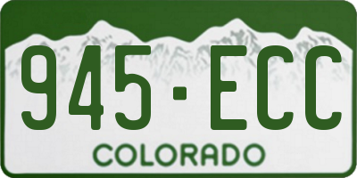 CO license plate 945ECC