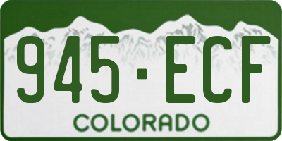 CO license plate 945ECF