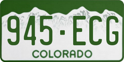 CO license plate 945ECG