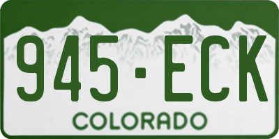 CO license plate 945ECK