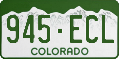 CO license plate 945ECL
