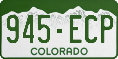CO license plate 945ECP