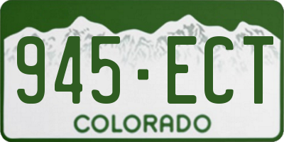 CO license plate 945ECT