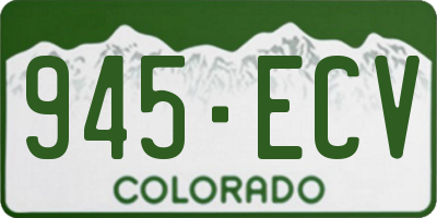 CO license plate 945ECV