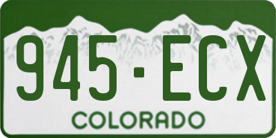 CO license plate 945ECX