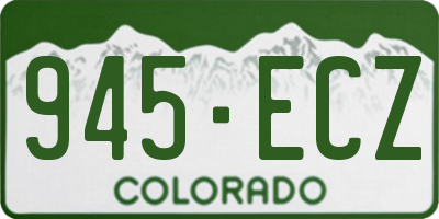 CO license plate 945ECZ