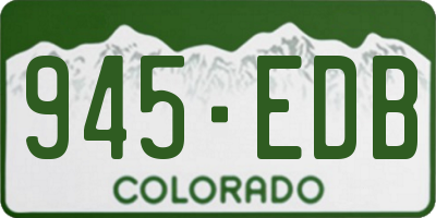 CO license plate 945EDB