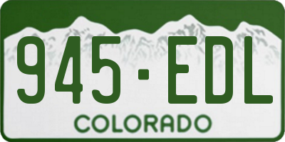 CO license plate 945EDL
