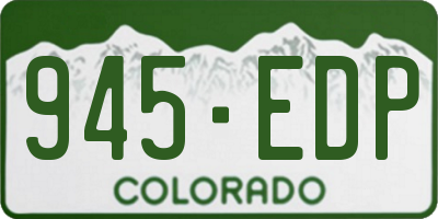 CO license plate 945EDP