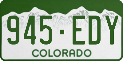 CO license plate 945EDY