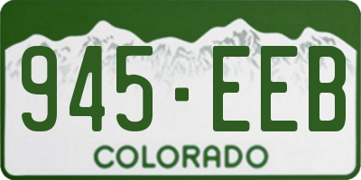 CO license plate 945EEB