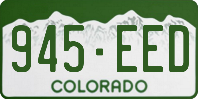 CO license plate 945EED