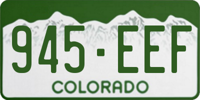 CO license plate 945EEF