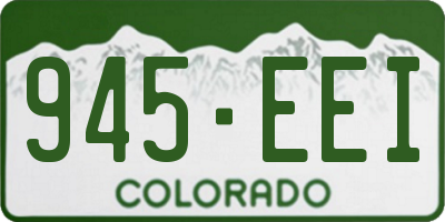 CO license plate 945EEI