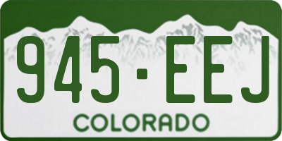 CO license plate 945EEJ