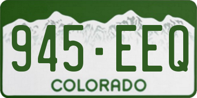 CO license plate 945EEQ