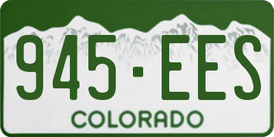 CO license plate 945EES