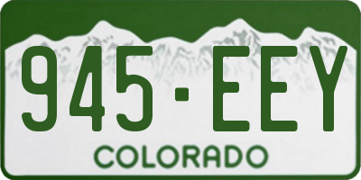 CO license plate 945EEY