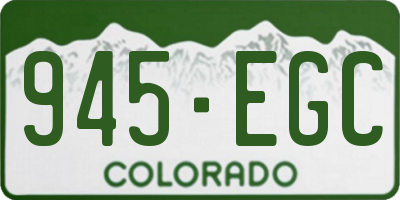 CO license plate 945EGC