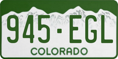 CO license plate 945EGL