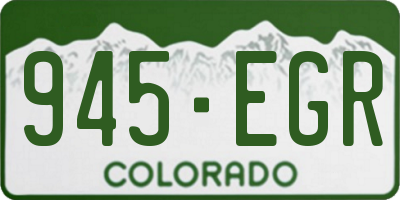 CO license plate 945EGR
