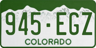 CO license plate 945EGZ