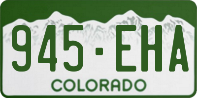 CO license plate 945EHA