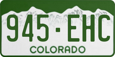 CO license plate 945EHC