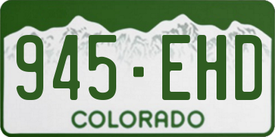 CO license plate 945EHD