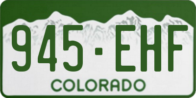 CO license plate 945EHF