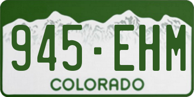 CO license plate 945EHM