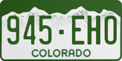 CO license plate 945EHO