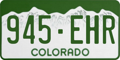 CO license plate 945EHR