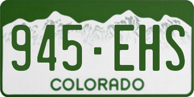 CO license plate 945EHS