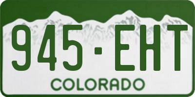 CO license plate 945EHT