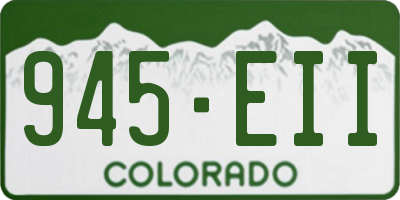 CO license plate 945EII