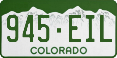 CO license plate 945EIL