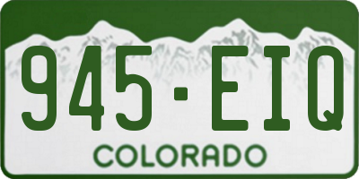 CO license plate 945EIQ