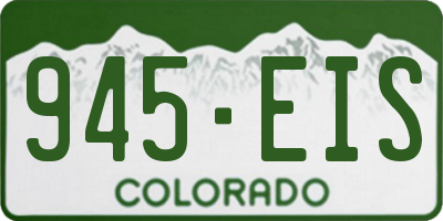 CO license plate 945EIS