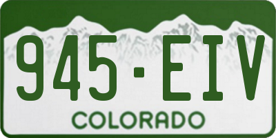 CO license plate 945EIV