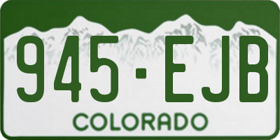 CO license plate 945EJB