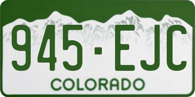 CO license plate 945EJC