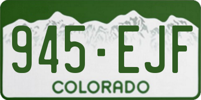 CO license plate 945EJF