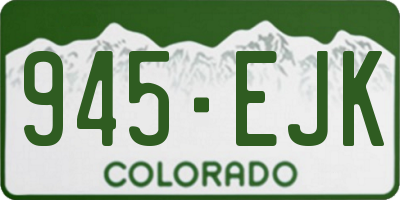 CO license plate 945EJK