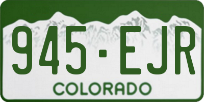 CO license plate 945EJR